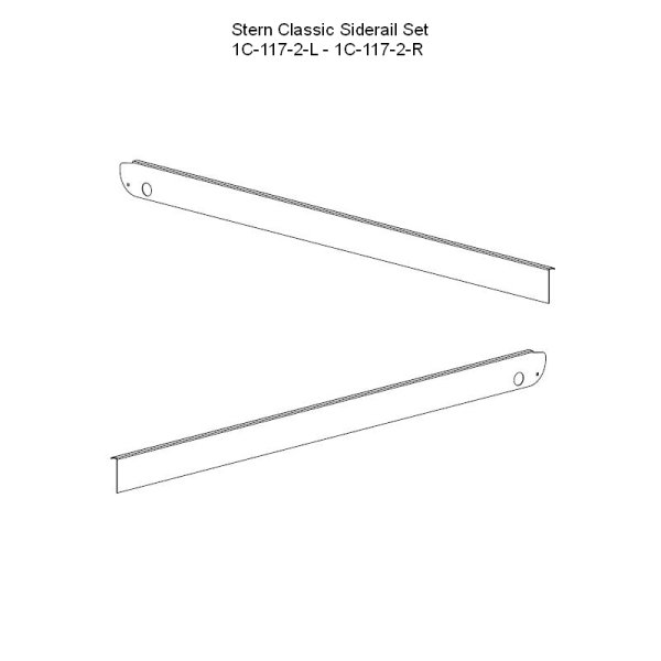 Stern Classic  51.1 Inch Siderail Edelstahl gebürstet (Satz)