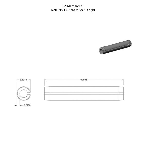 Sicherungssplinte / Roll Pins 1/8" x 3/4"