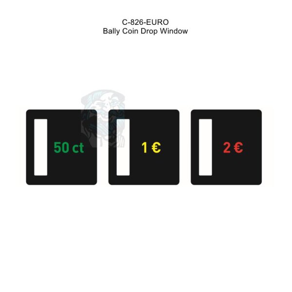 Bally EM/EE Münzeinwurf Schilder €