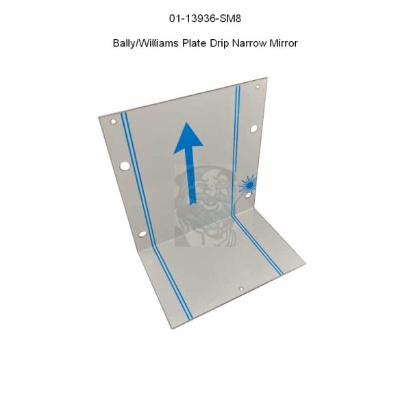 Bally / Willams Trafoplatte / Plate Drip Narrow WPC95 01-13936 - Edelstahl Blech Spiegelglanz SM8