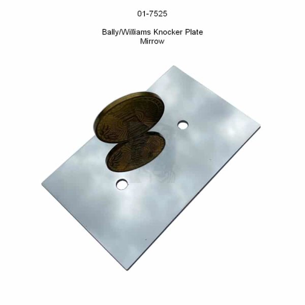 Bally / Williams Knocker Plate für Backbox - Edelstahl Blech Spiegelglanz SM8