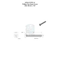 Phillps Flachkopfschraube UNC #4-40 x 7/8 in - 22,23 mm